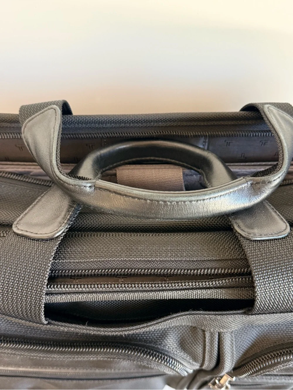 TUMI Alpha 26160D4 Black Ballistic Nylon Expandable Laptop Briefcase